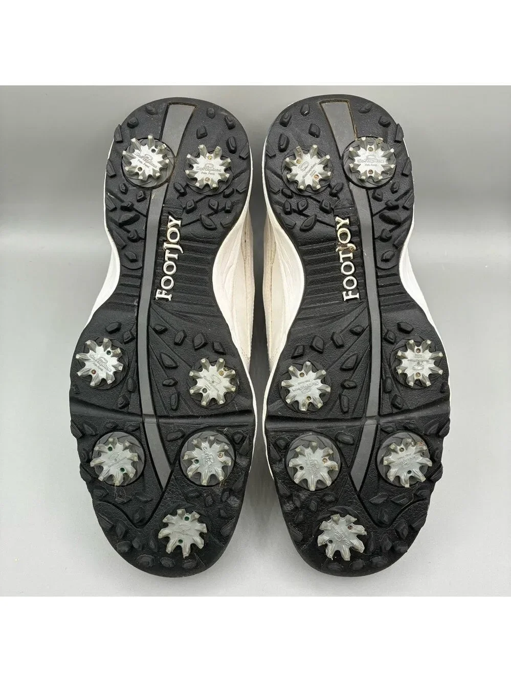 FootJoy GreenJoy Spike Golf Shoes Men’s 8.5 M White Leather Lace Up Sneakers